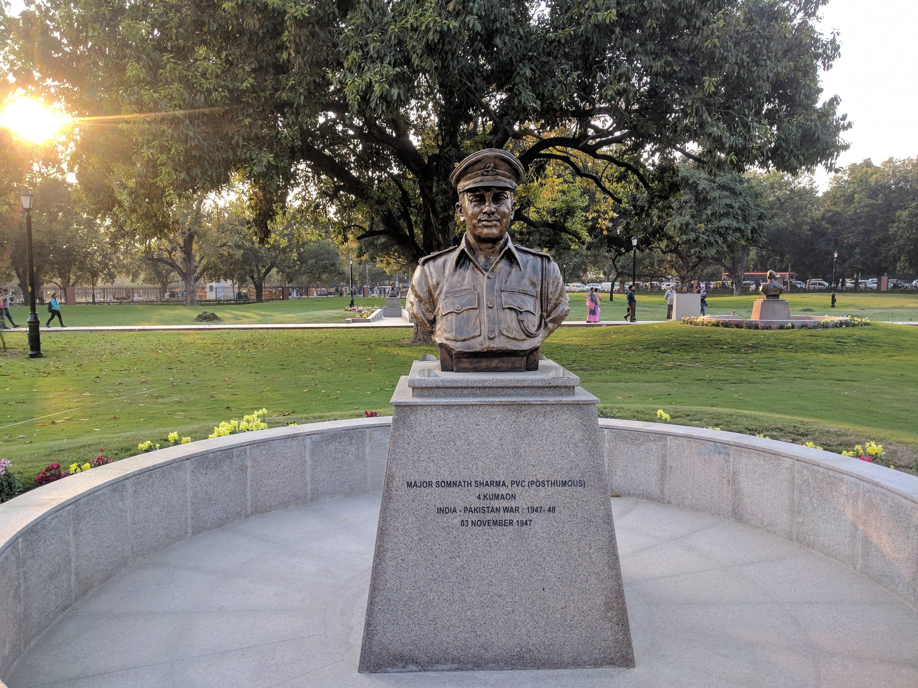 Param Vir Chakra section of the National War Memorial, India, honouring the nation's highest wartime gallantry award